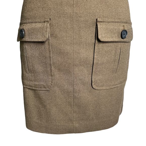 Loft Women’s Size 0 Military Green Academia 2 Pocket Knee Length Skirt‎ - Picture 3 of 7